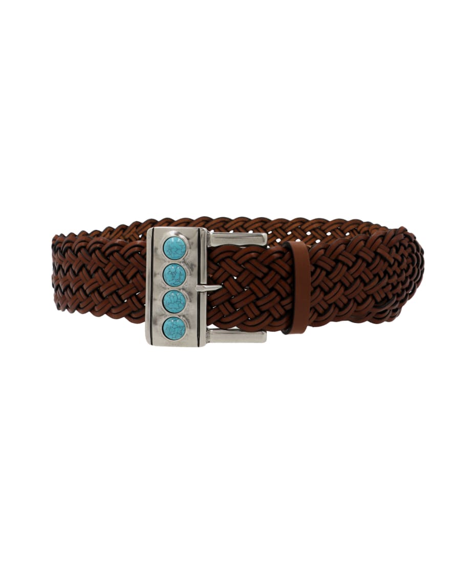 【送料&関税込】Etro Braided Leather Belt Etro Braided Belt | italist