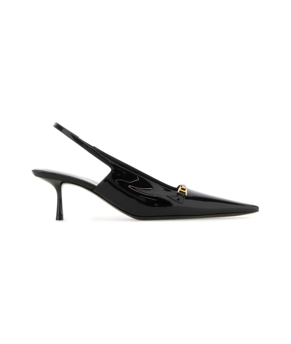 Saint Laurent Black Leather Carine Pumps - NERONERO