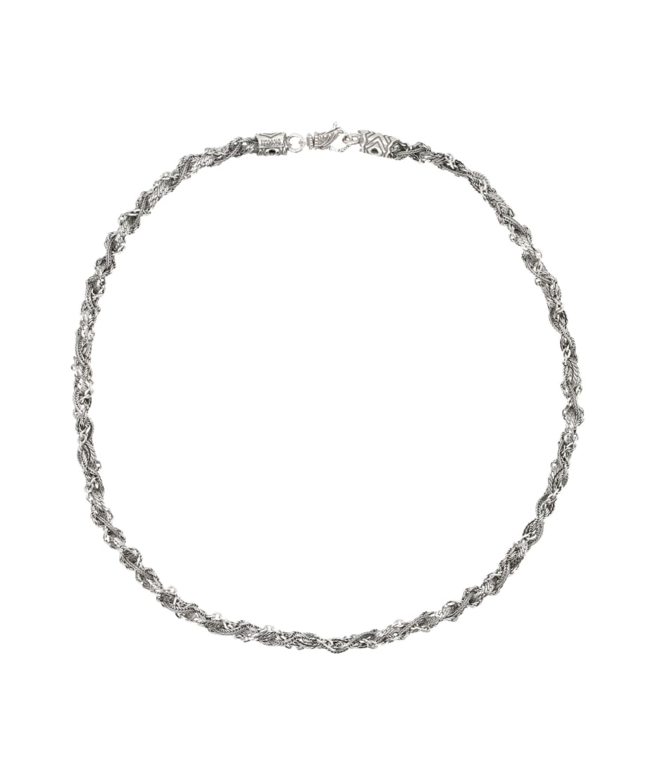 アクセサリーその他 emanuele bicocchi JEWELS (RTN2SILVER) Emanuele Bicocchi Round Braid Necklace | italist
