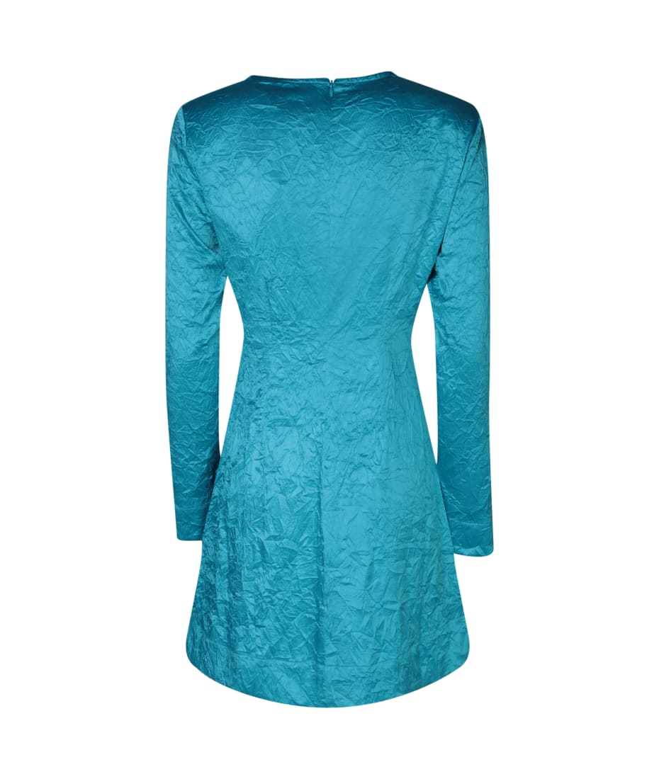 knee length dresses for ladies GANNI Blue Floral Dress main image 0