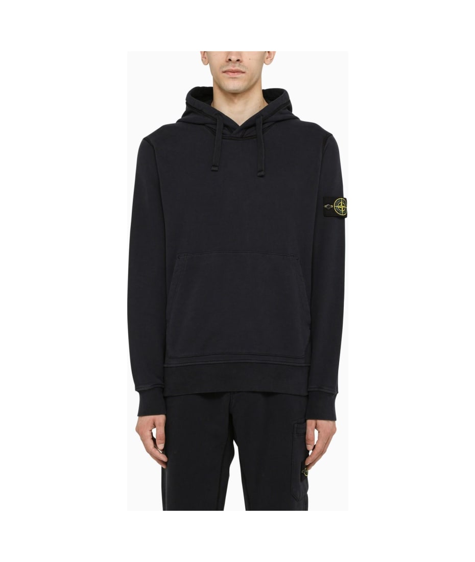 Navy blue discount stone island sweatshirt