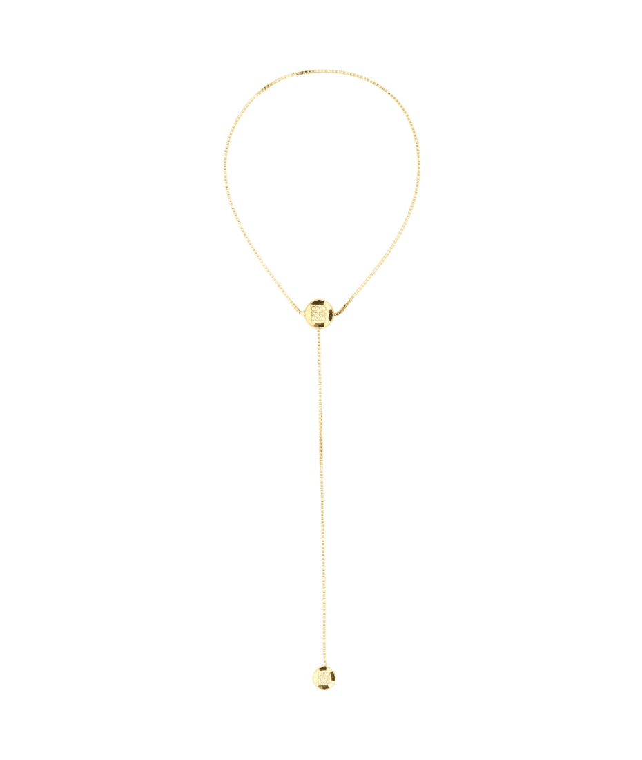 ネックレス・ペンダント LOEWE ANAGRAM PEBBLE NECKLACE IN GOLD-PLATED SILVER Anagram Pebble necklace in sterling silver and crystals Gold