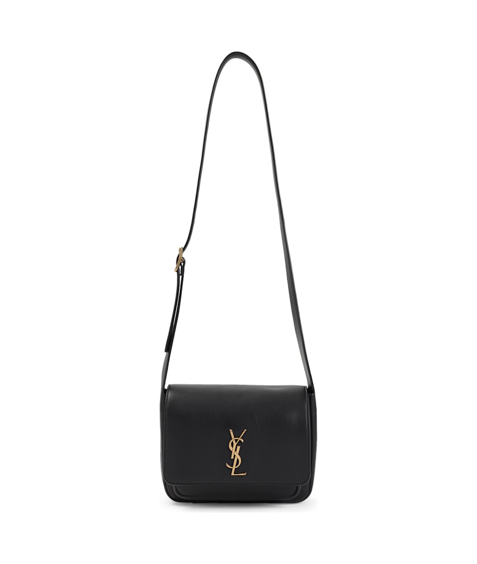 Saint Laurent Black Leather Niki Saddle Crossbody Bag