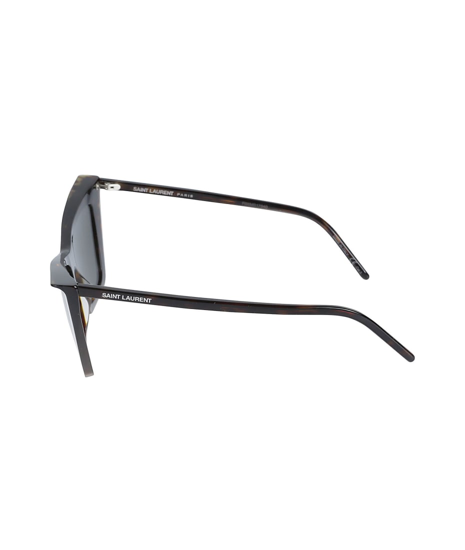 Saint Laurent Eyewear Square Cat Eye Sunglasses - Havana Grey