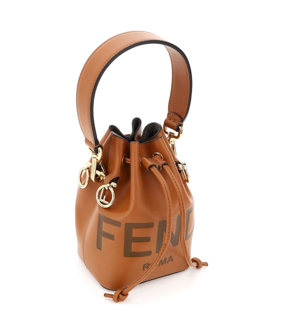 Fendi Logo Small Mon Tresor Bucket Bag - Brown