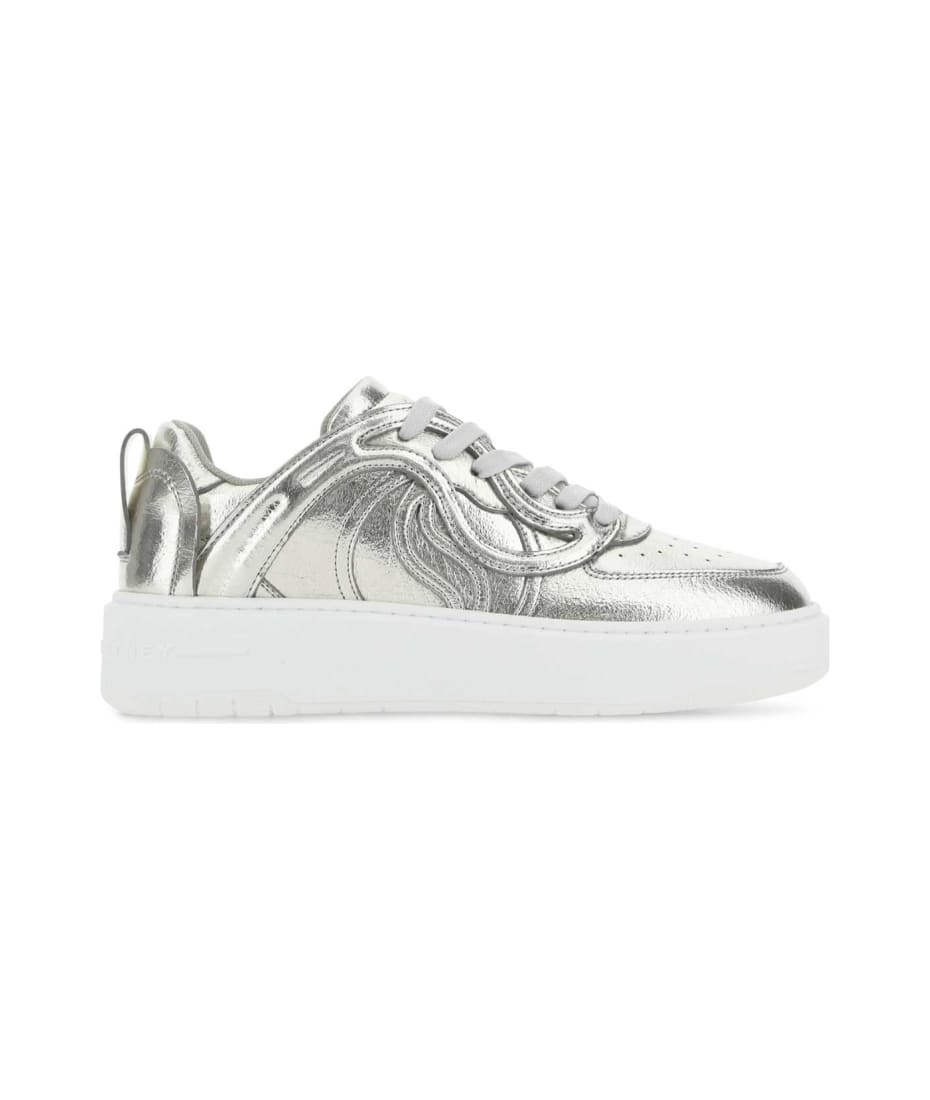スニーカー Stella Mccartney Silver synthetic leather S-Wave sneakers Stella McCartney Silver Synthetic Leather S-wave Sneakers