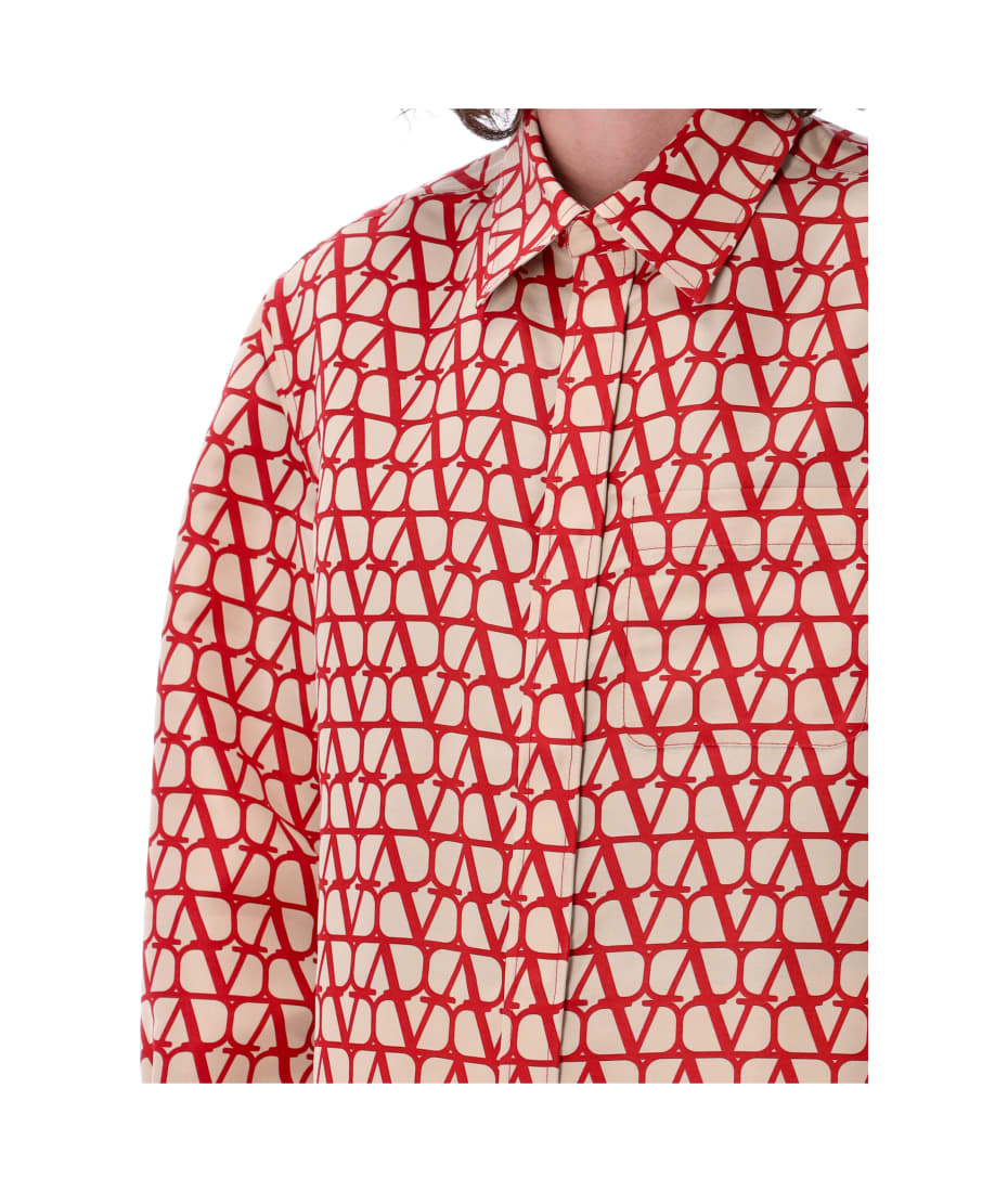 海外希少【VALENTINO】Vロゴ ジャガード ライト オーバーシャツ Valentino V Logo Shirt | italist