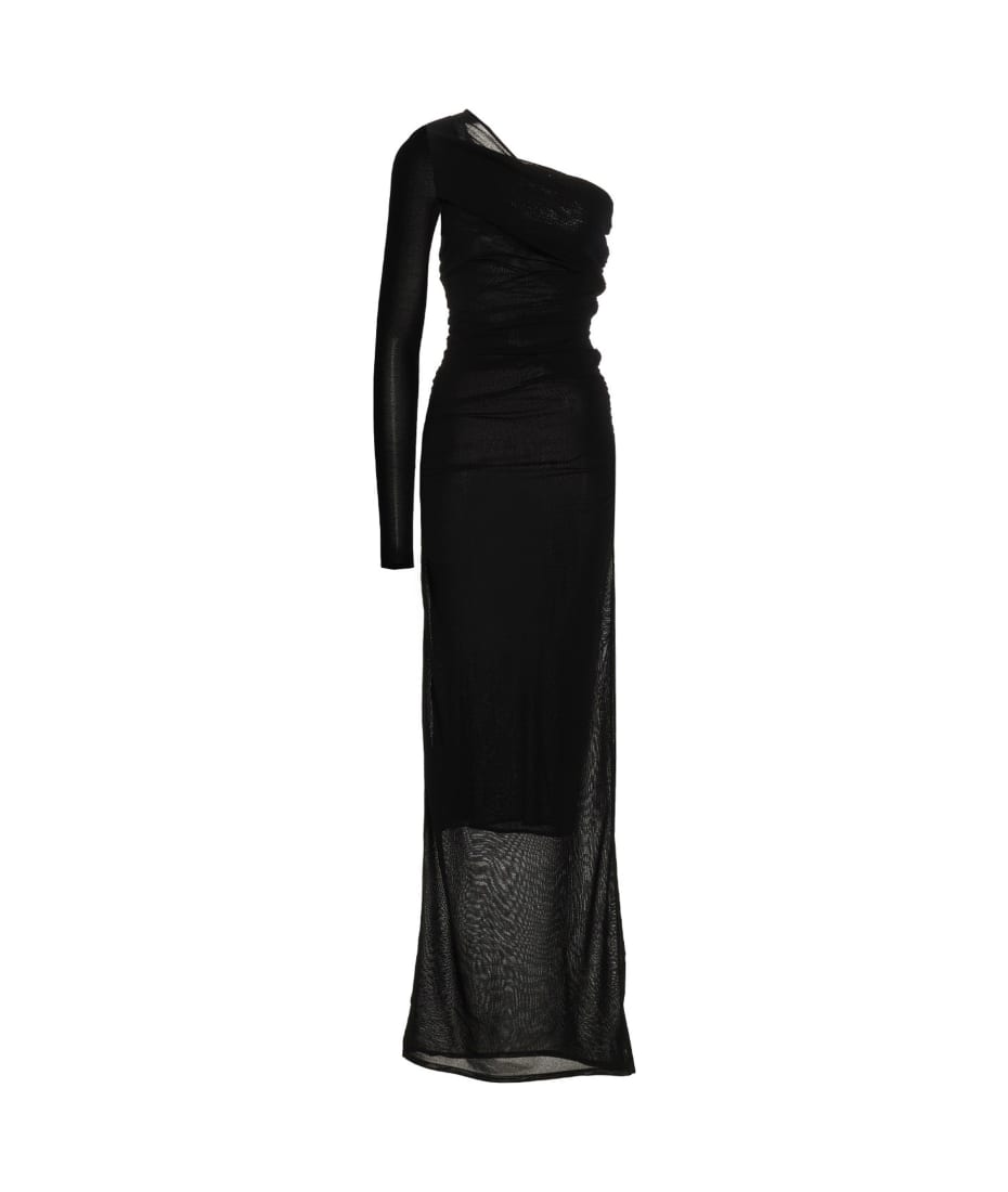 Saint Laurent One-sleeve Long Dress | italist