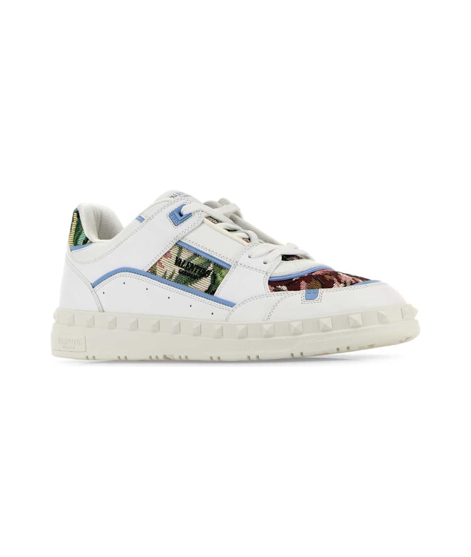 スニーカー VALENTINO TWO-TONE LEATHER FREEDOTS SNEAKERS Valentino Garavani Two-tone Leather Freedots Sneakers