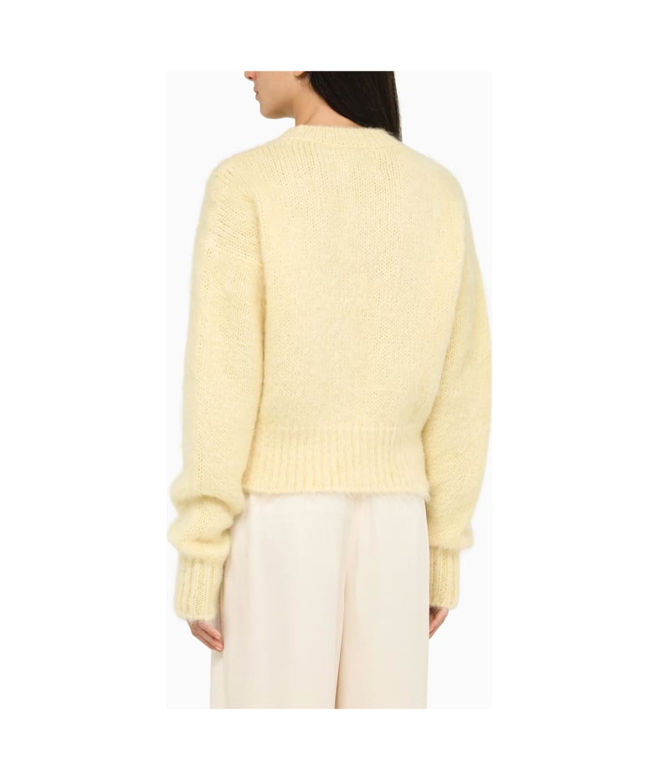 SA SU PHI crew-neck ribbed-knit jumper - Yellow