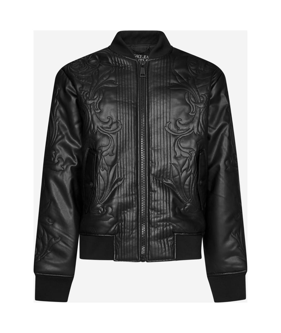 ジャケット VERSACE JACKET (10150941A11828 5E360) SchaferandweinerShops Japan - Black Jacket with logo Versace