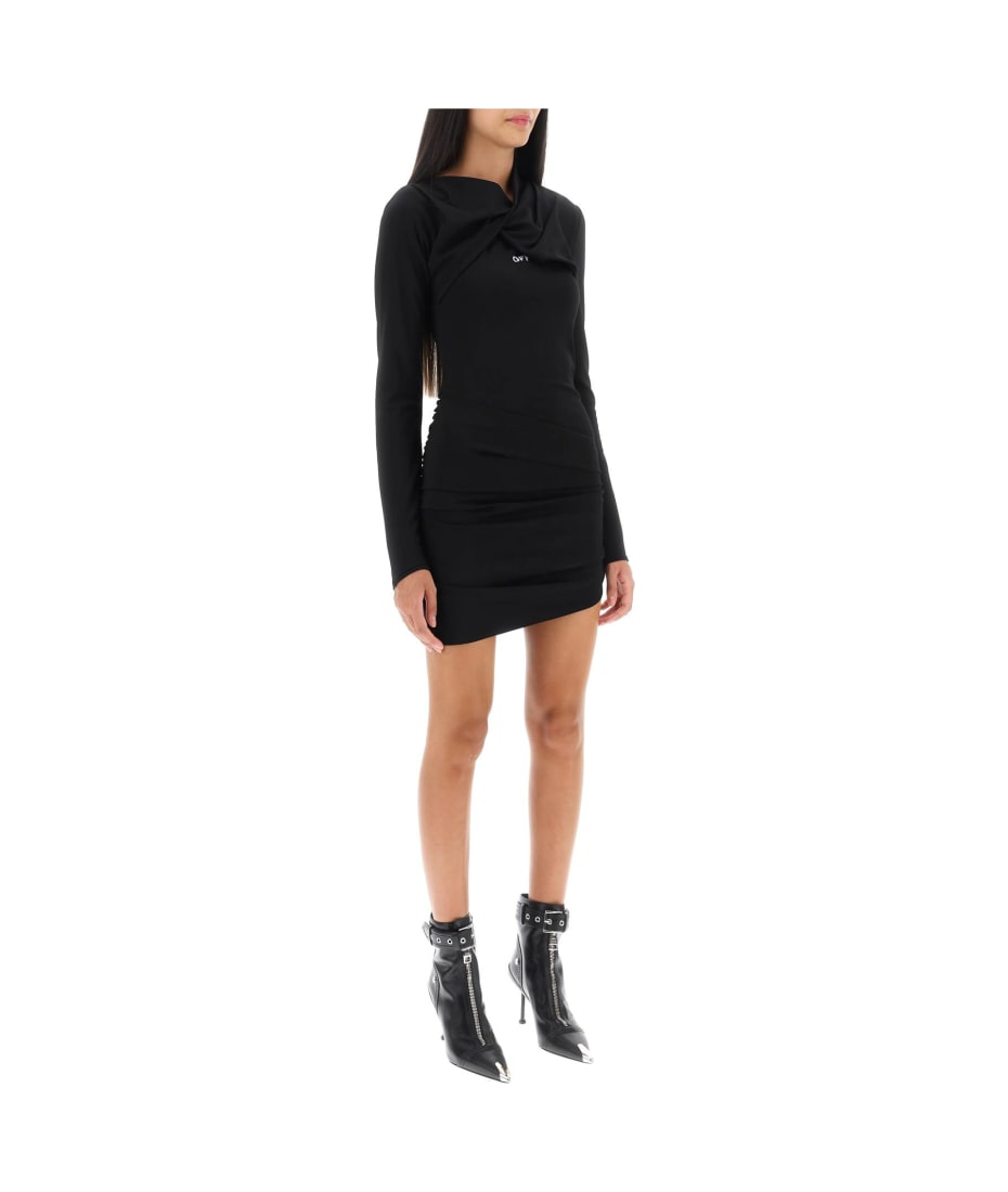 Off-White Black Viscose Mini Dress | italist