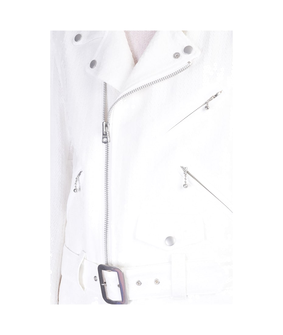 Junya Watanabe Biker Jacket In White Polyester | italist
