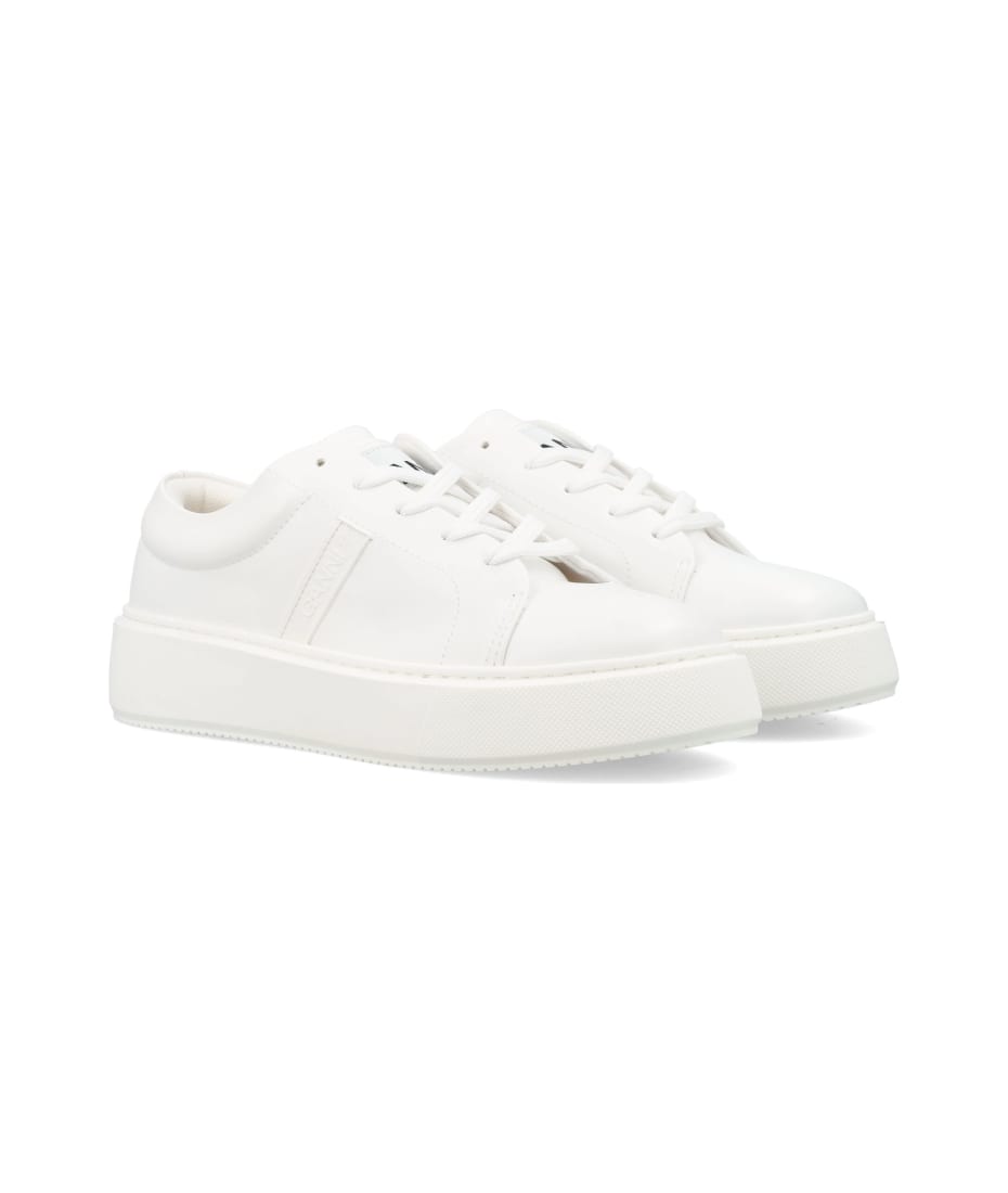 【関税込み】GANNI ホワイト Sporty Mix Cupsole スニーカー White Sporty Mix Cupsole Sneakers by GANNI on Sale