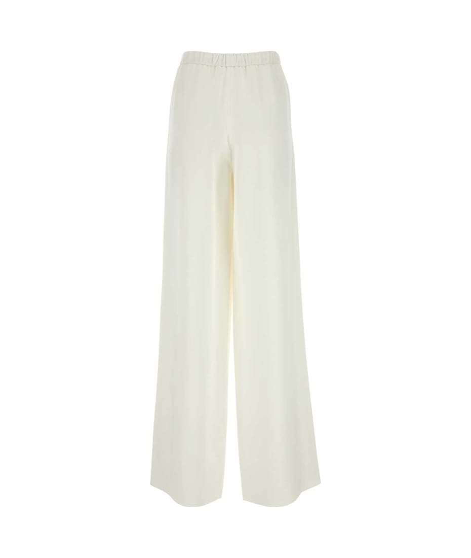 パンツ VALENTINO IVORY CADY COUTURE WIDE-LEG PANT Valentino Garavani Ivory Cady Couture Wide-leg Pant