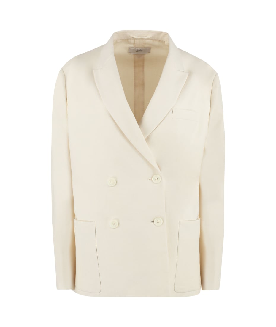 【送料&関税込】Prada Cotton Double-breasted Blazer Prada Cotton Double-breasted Blazer | italist