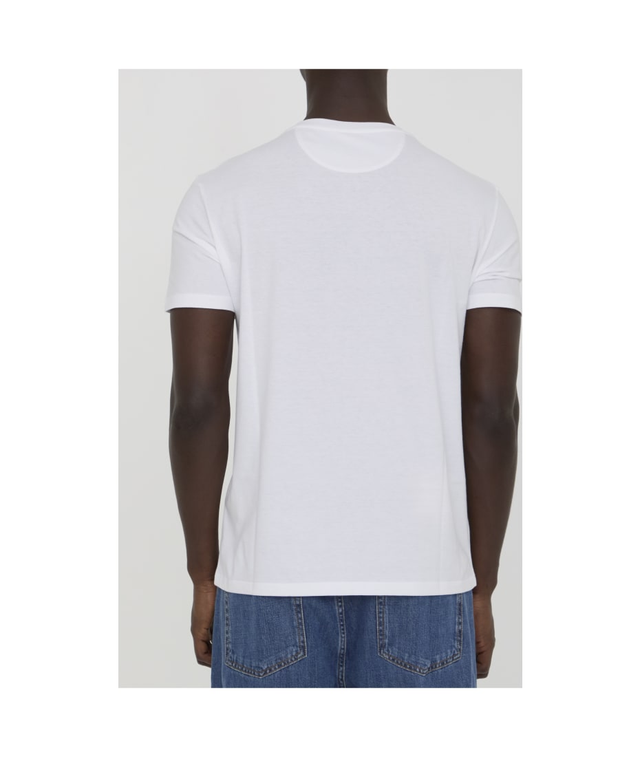 【送関込】VALENTINO☆ヴァレンティノ T-shirt with vlogo patch Cotton T-shirt With Vlogo Patch for Man in Blue | Valentino US