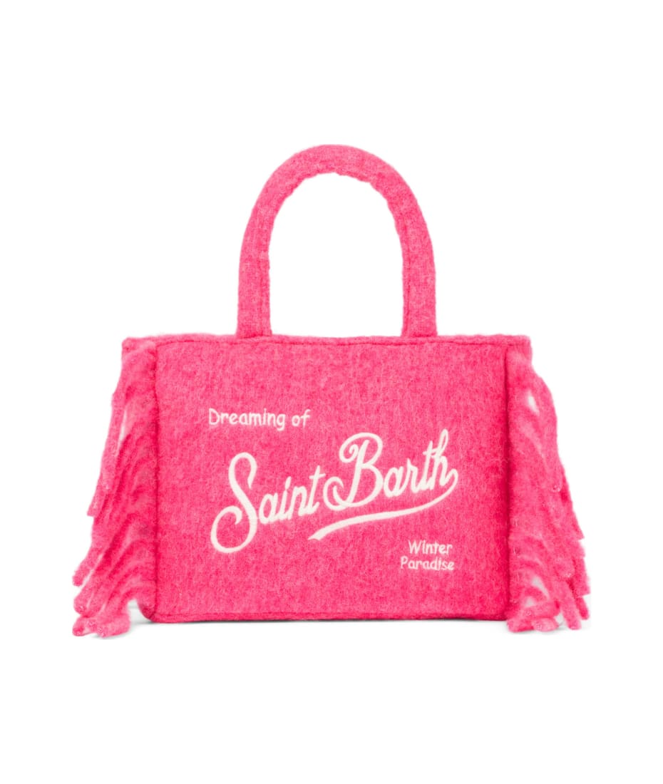 Mc2 Saint Barth Kids' Colette Embroidered-logo Beach Bag In Pink