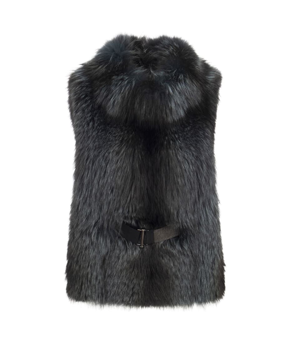 ベスト・ジレ BRUNELLO CUCINELLI FW19 Fox Fur Vest (M0PV05172 C6352) Brunello Cucinelli Fox Fur Vest | italist