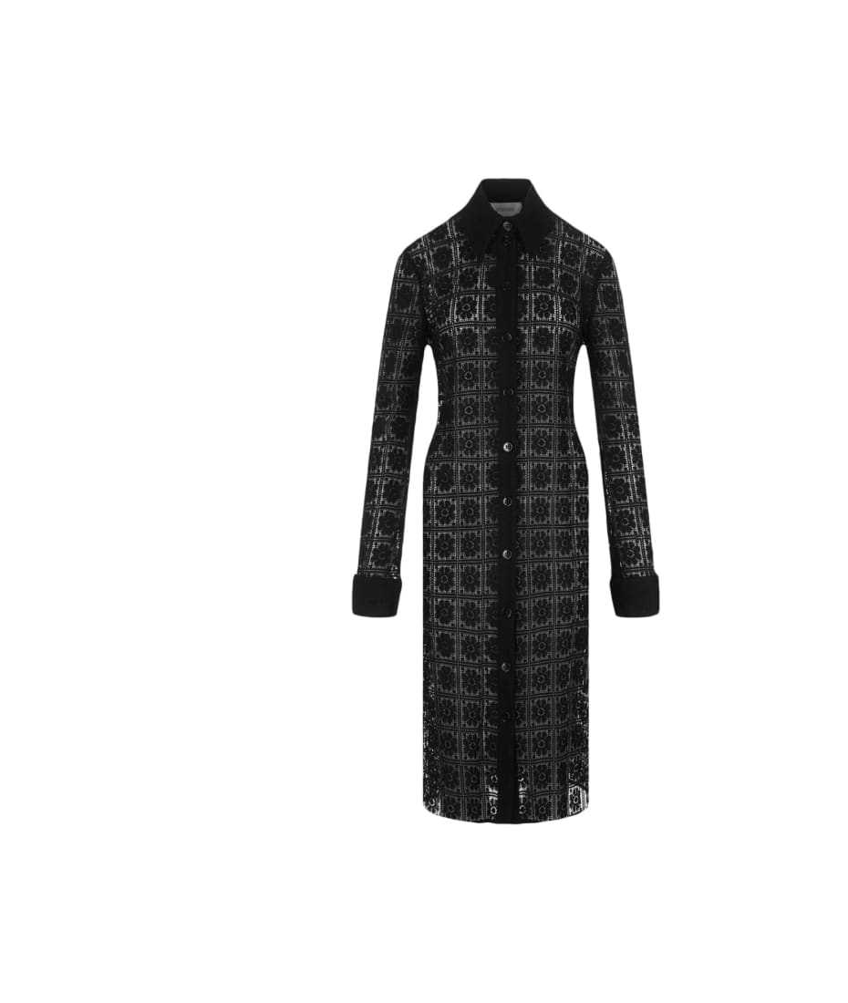 ☆DT☆入手困難☆お洒落レースシャツドレス/RECENTE/SportMax SportMax Black Recente Shirt Dress | italist