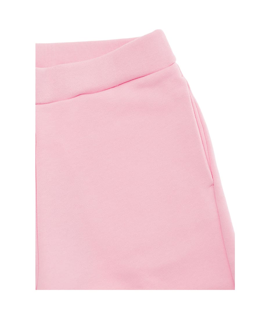 Marni Pink Shorts With Logo Lettering Print In Cotton Boy - Pink