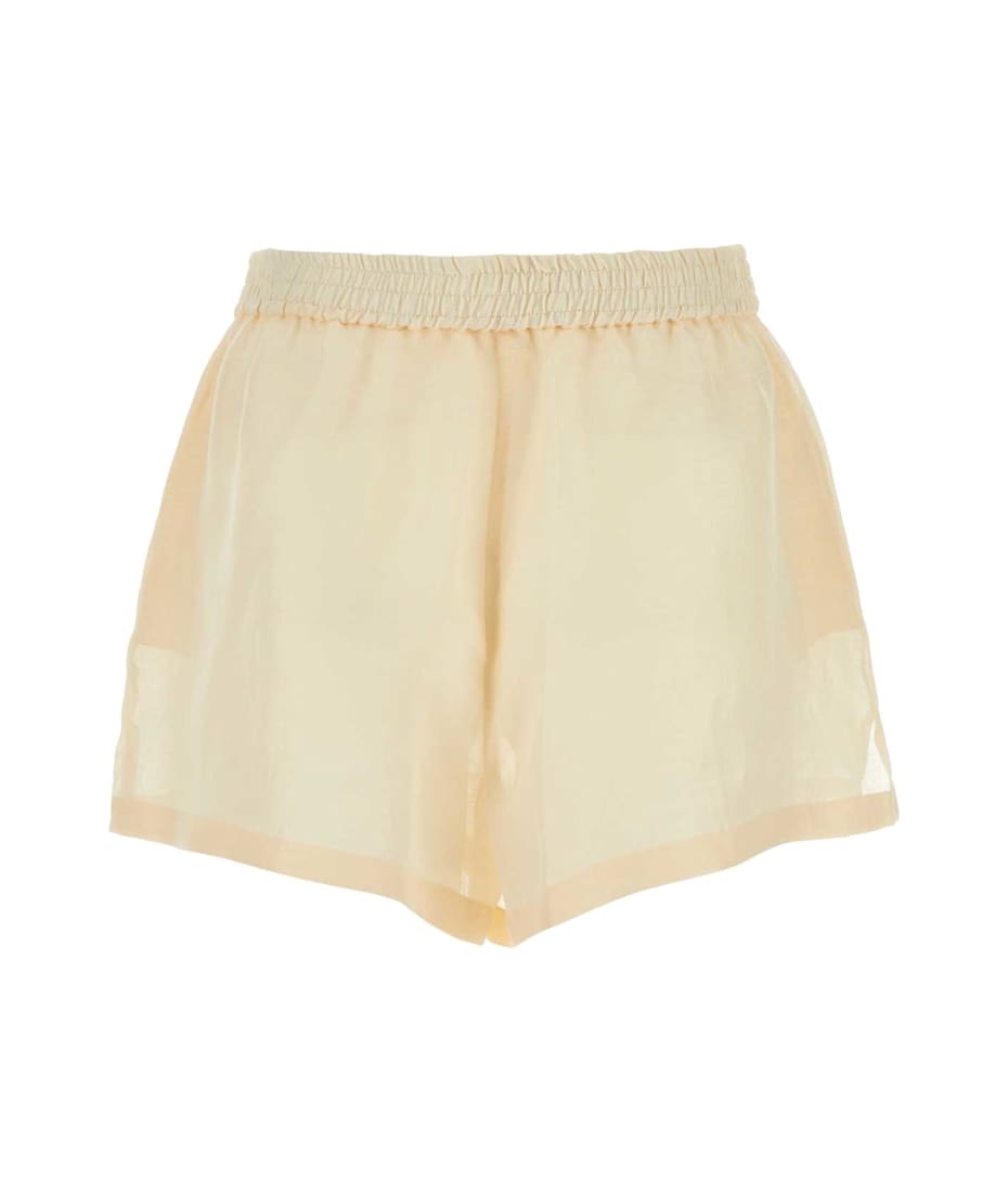 ショートパンツ GIVENCHY FW24 Cream silk blend shorts (BW514J15LV 105) Givenchy Cream Silk Blend Shorts | italist