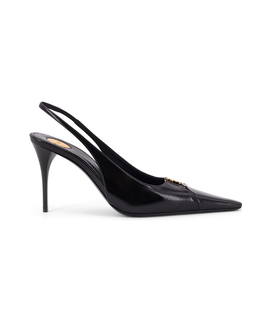 パンプス SAINT LAURENT Babylone 80 leather slingback decollete Saint Laurent Babylone 80 Leather Slingback Décolleté