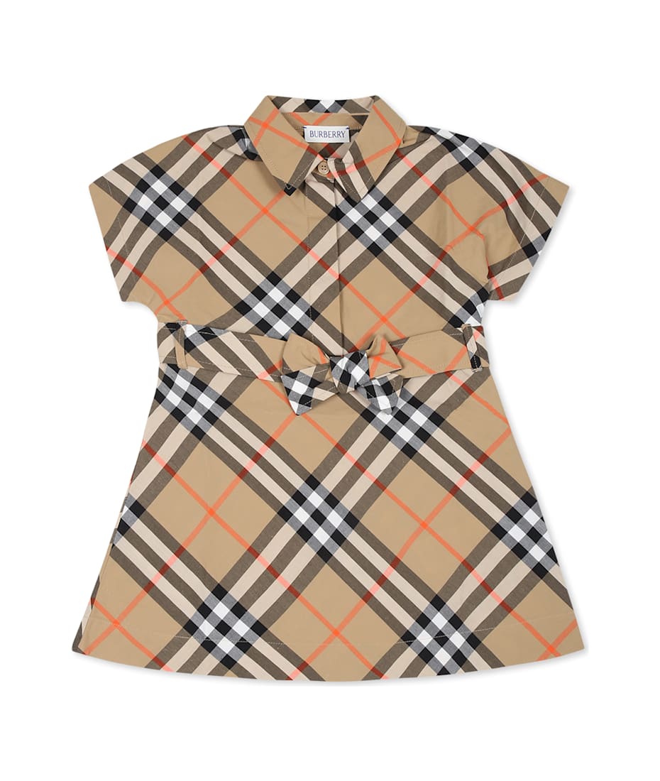 Burberry Beige Dress For Baby Girl With Vintage Check | italist, ALWAYS  LIKE A SALE