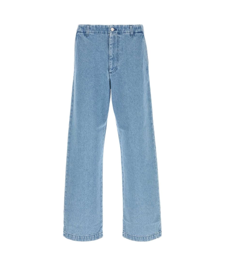 パンツ DRIES VAN NOTEN Denim Wide Pants Printed denim pants - Spring-Summer Women | Dries Van Noten