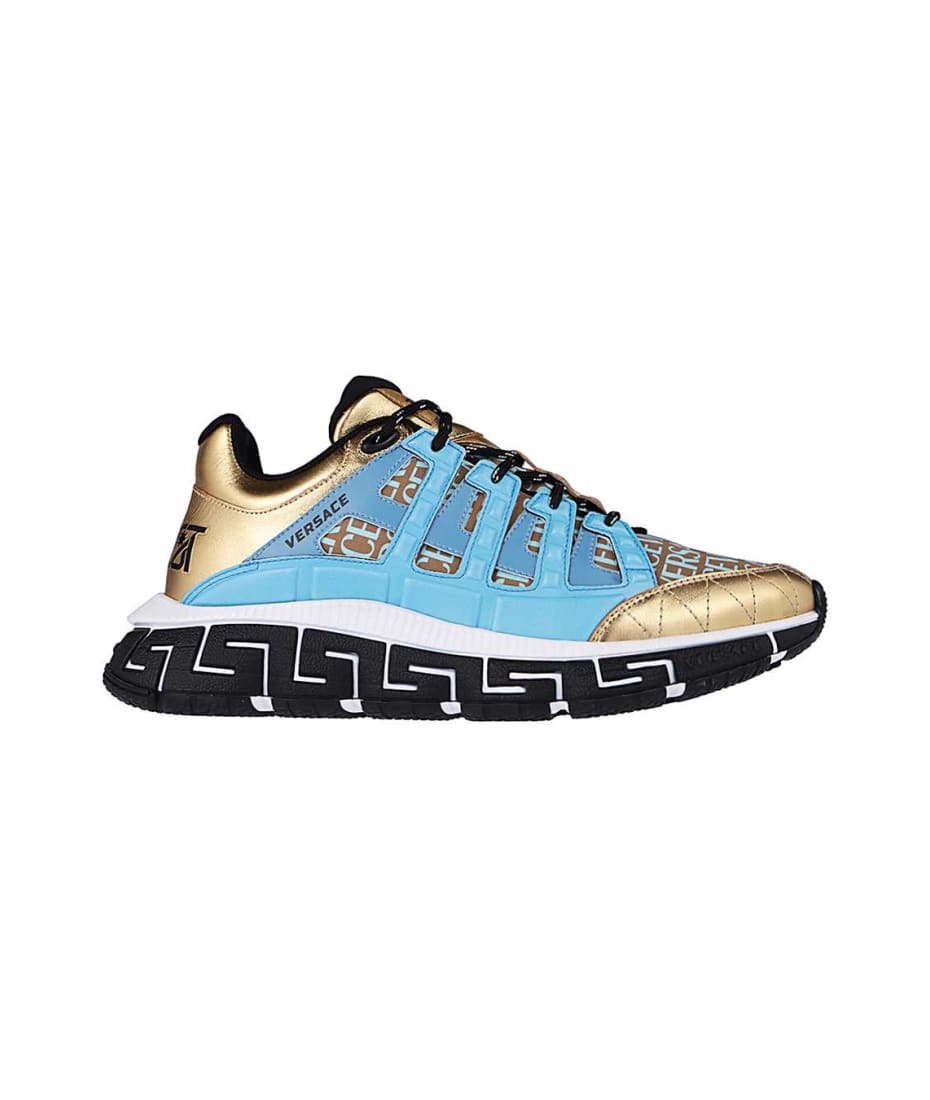 【送料&関税込】Versace Trigreca Low-top Sneakers Versace Trigreca Low-Top Sneakers Black Men's Size 46 (US 13