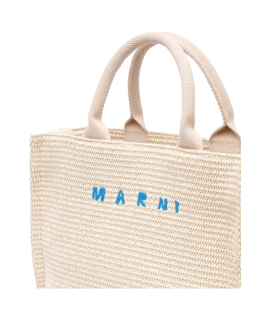 Marni Small Fabric Rafia Effect Shopping Bag | italist