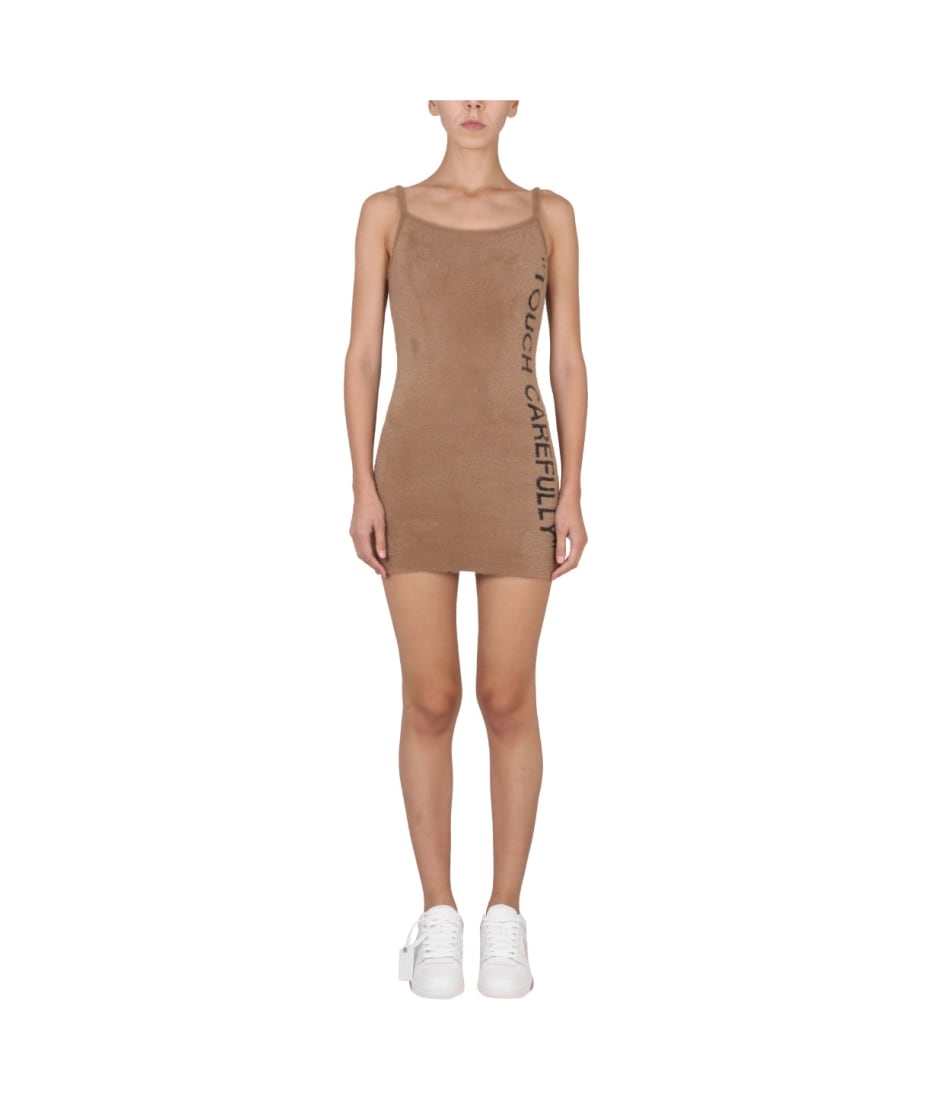 ワンピース Off-White FUZZY DRESS WITH LOGO (OWHI067_F22KNI0016210) Off-White Fuzzy Dress With Logo | italist