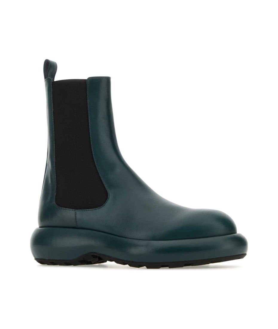 ミドルブーツ JIL SANDER Women Boots J15WU0043 PR425 019 Green JIL SANDER ジルサンダー サイドゴアブーツ J15WU0043 PR425