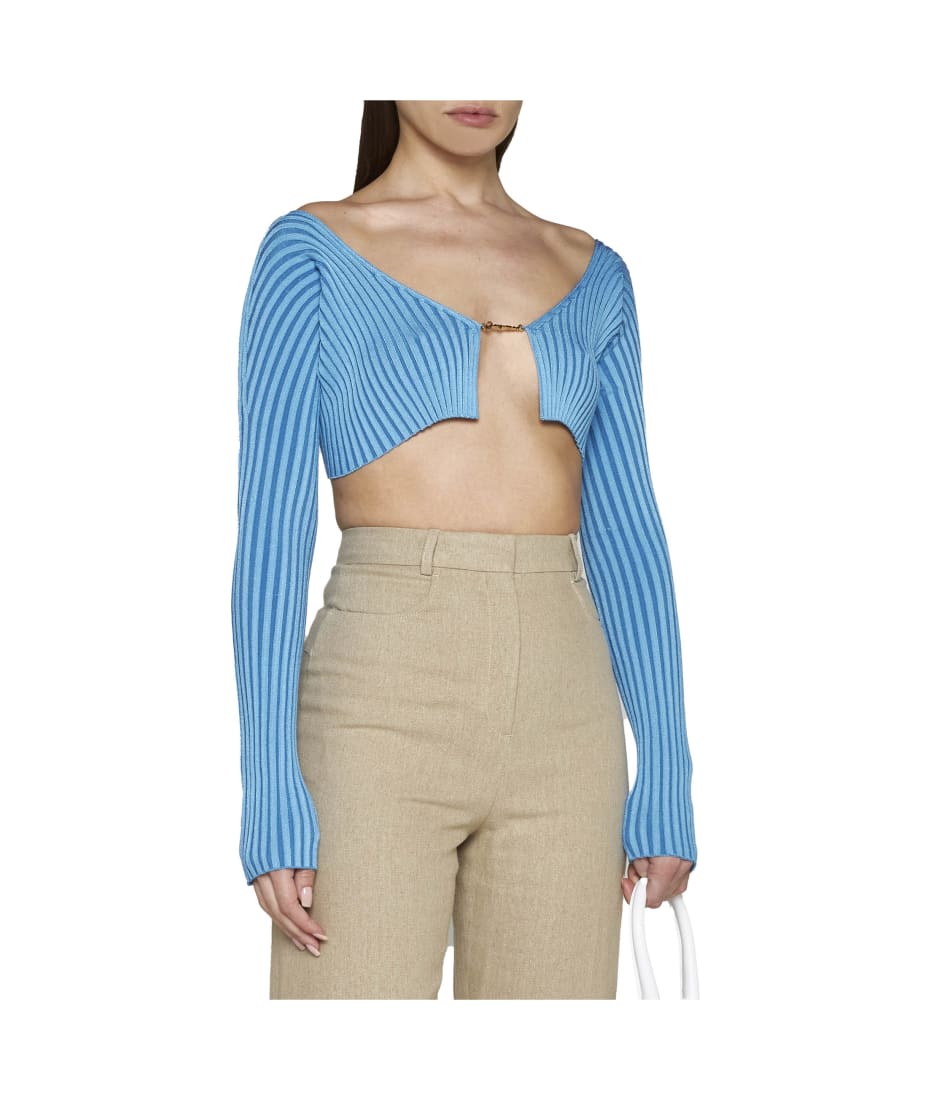 Pralù Ribbed Cropped Cardigan, 56% OFF