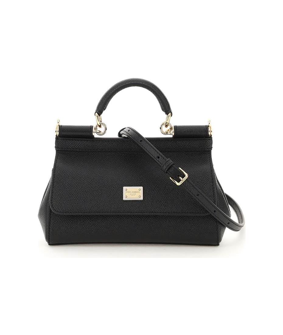 Dolce&Gabbana Dauphine Medium Leather Top Handle Bag on SALE