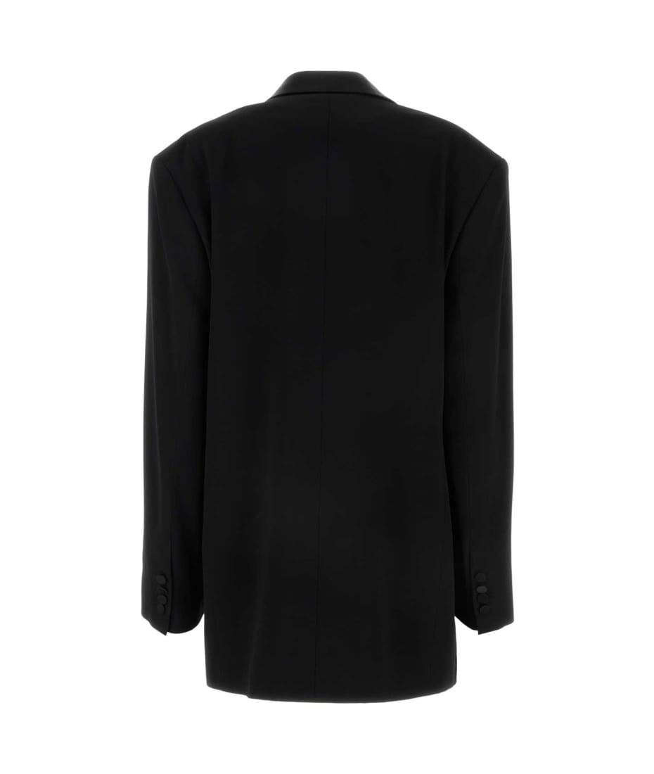 Dries Van Noten Black Wool Blend Oversize Blazer - BLACK