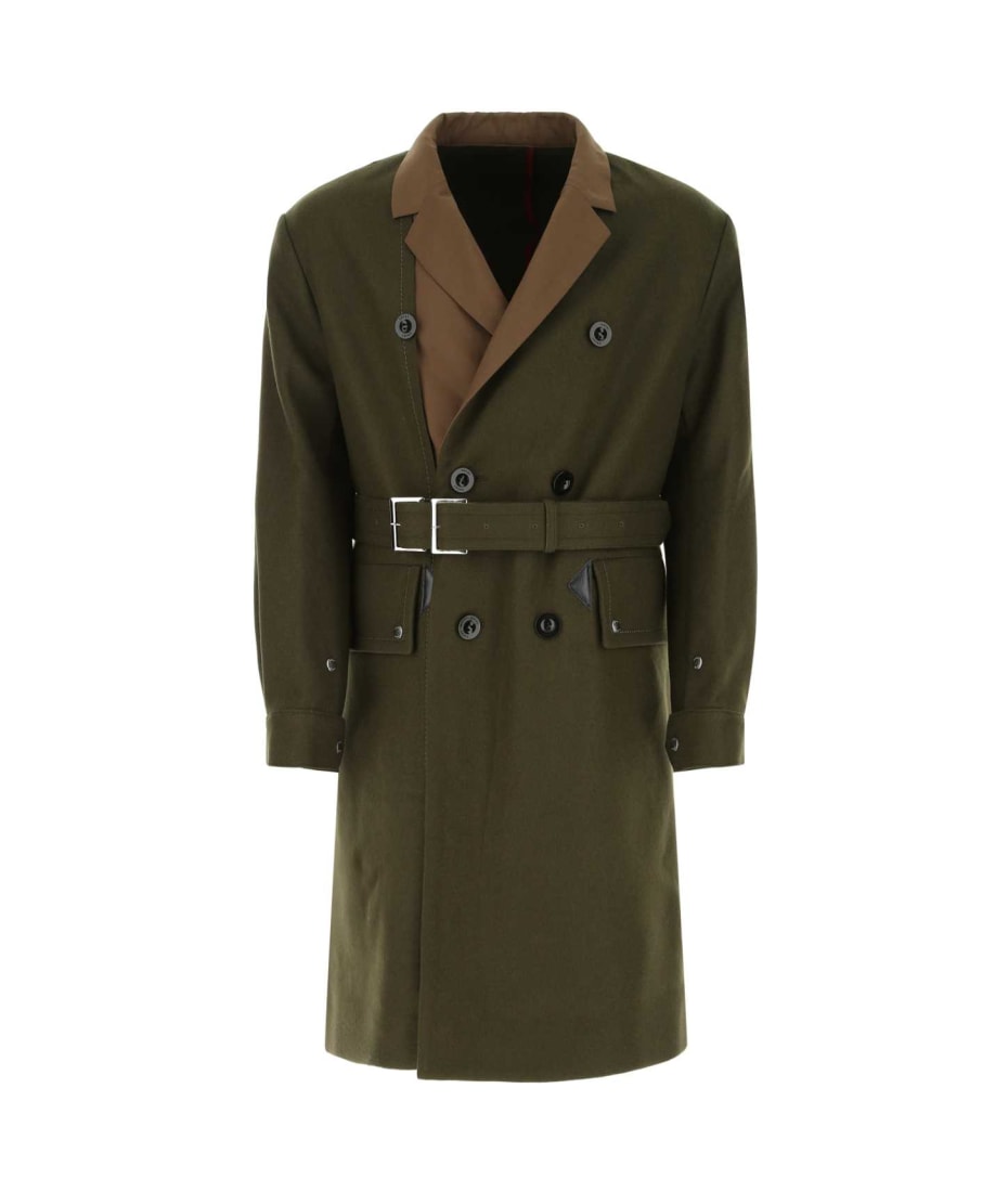 Green felt coat best sale