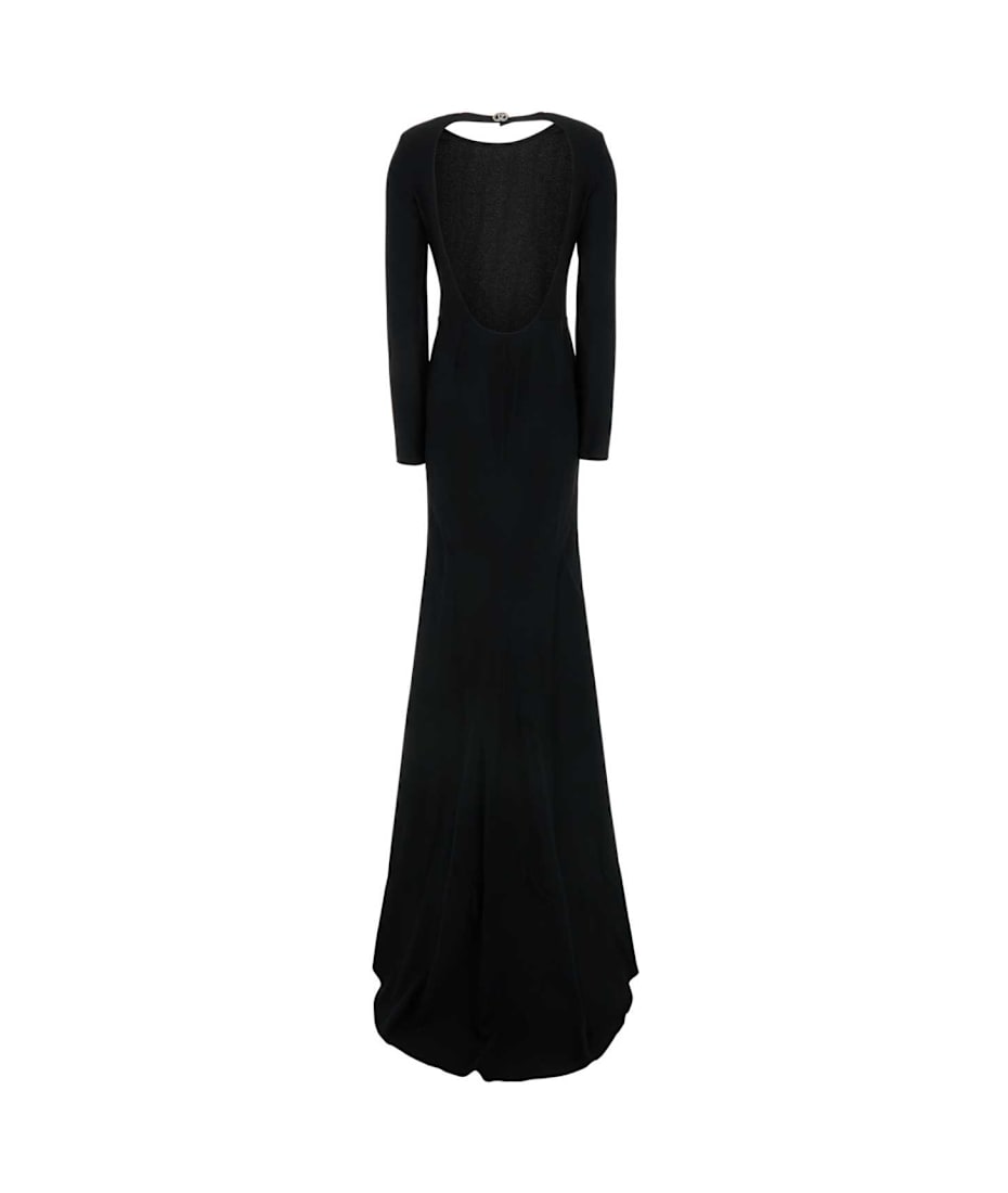 ワンピース GUCCI Black Crepe Long Dress Gucci Black Crepe Long Dress | italist