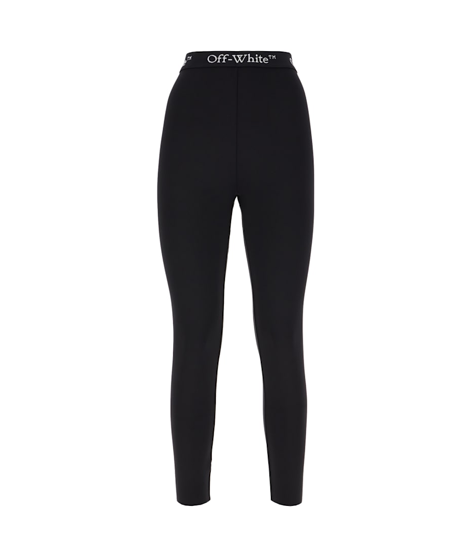 パンツ OFF WHITE Nylon leggings BLACK - WHITE Off-White Black Stretch Nylon Leggings | italist