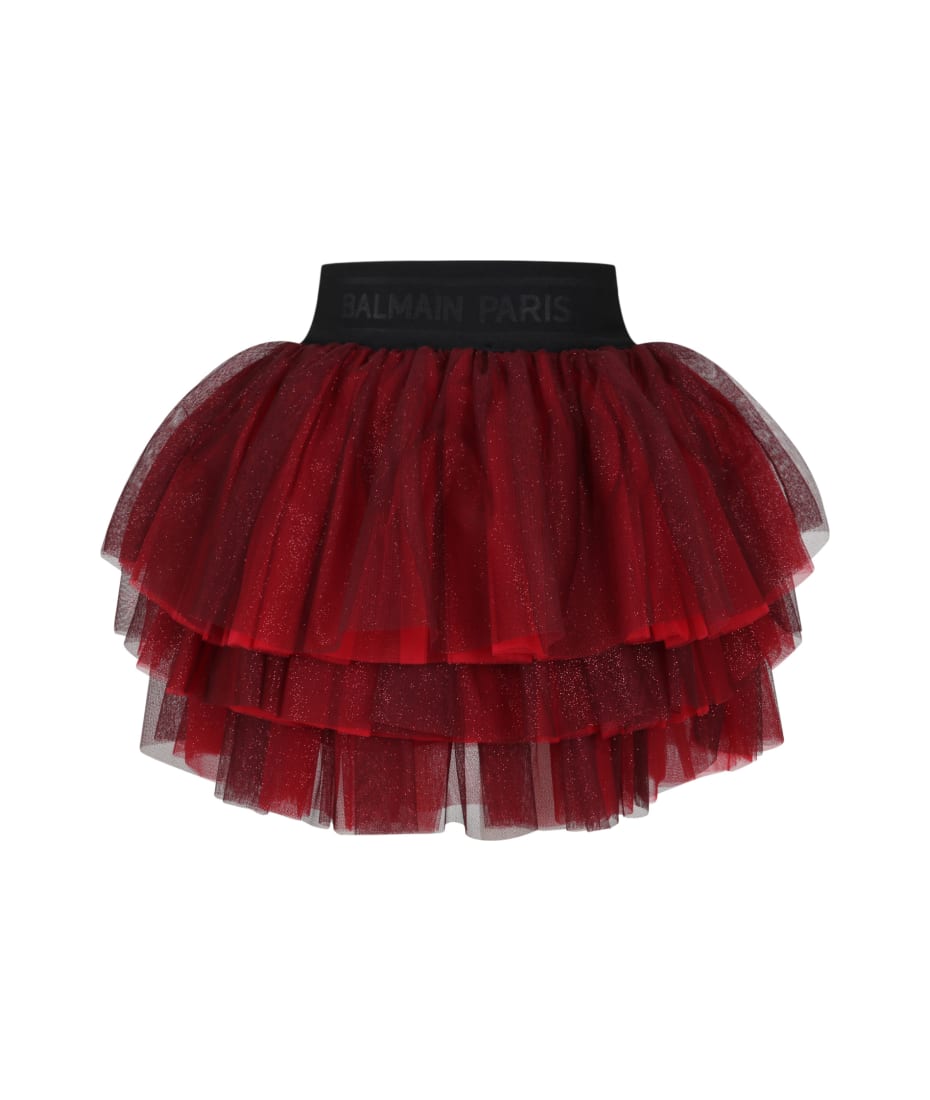 スカート Balmain 'Nastro ' Skirt Balmain Nastro Balmain Ribbon Jacquard Mini Skirt () IFCHIC.COM