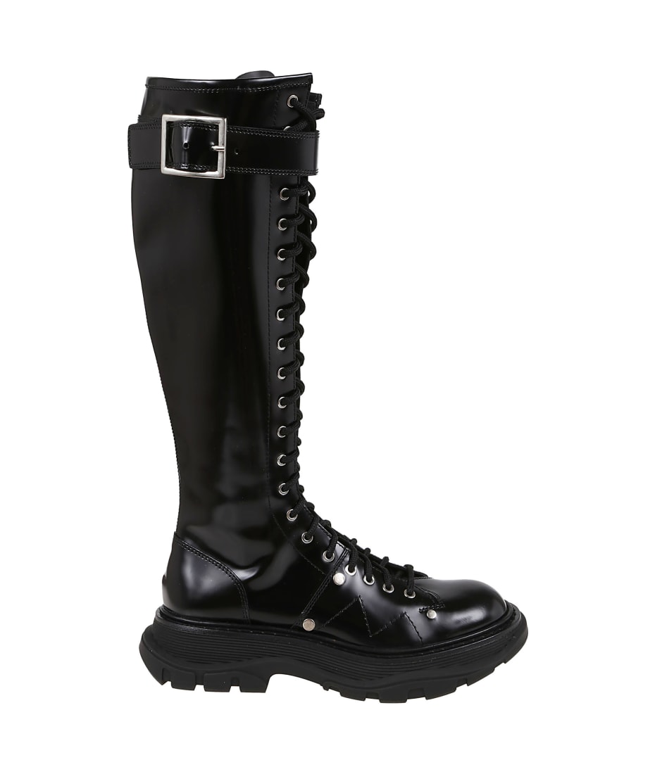 Alexander McQueen Leather Tread Slick Boots ブーツ 通販 | italist ...