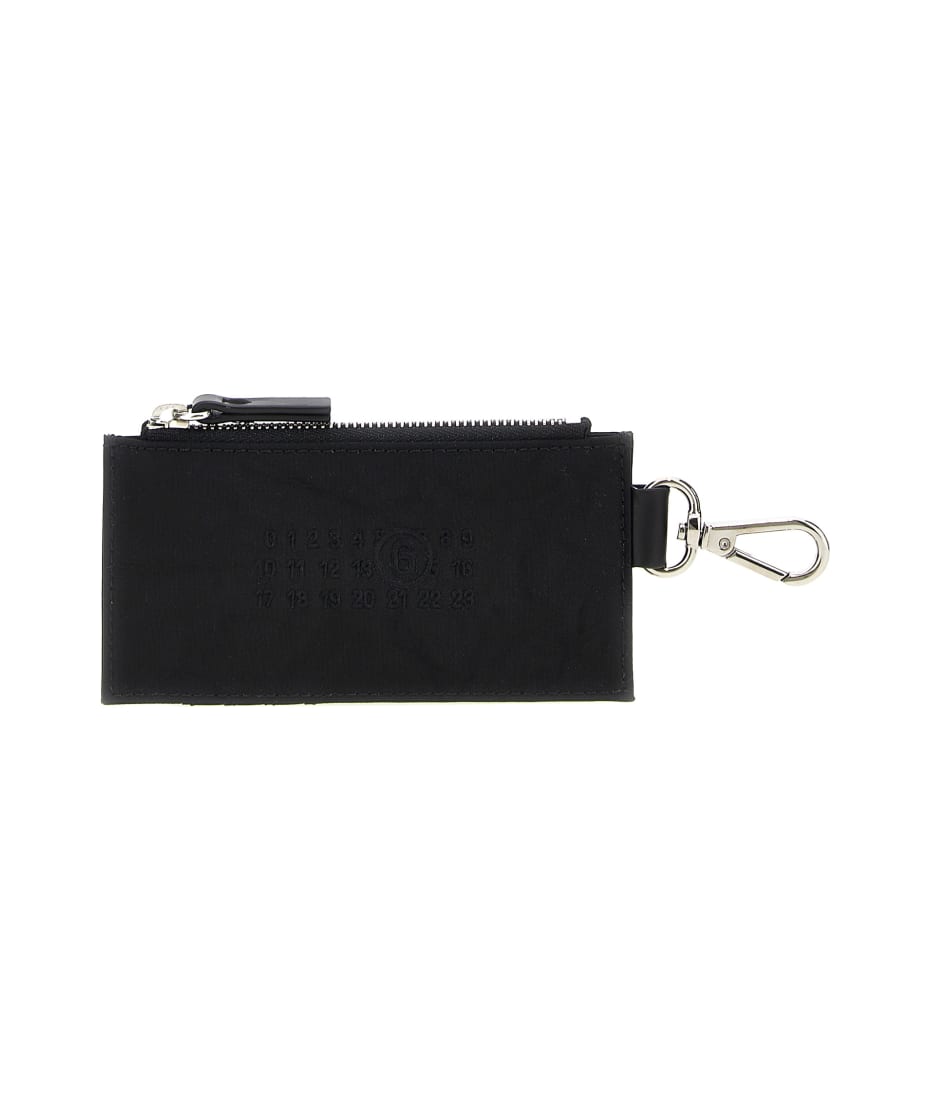 【MM6 Maison Margiela】 Signature Embossed Card Holder Black MM6 Maison Margiela 'signature' Card Holder | italist