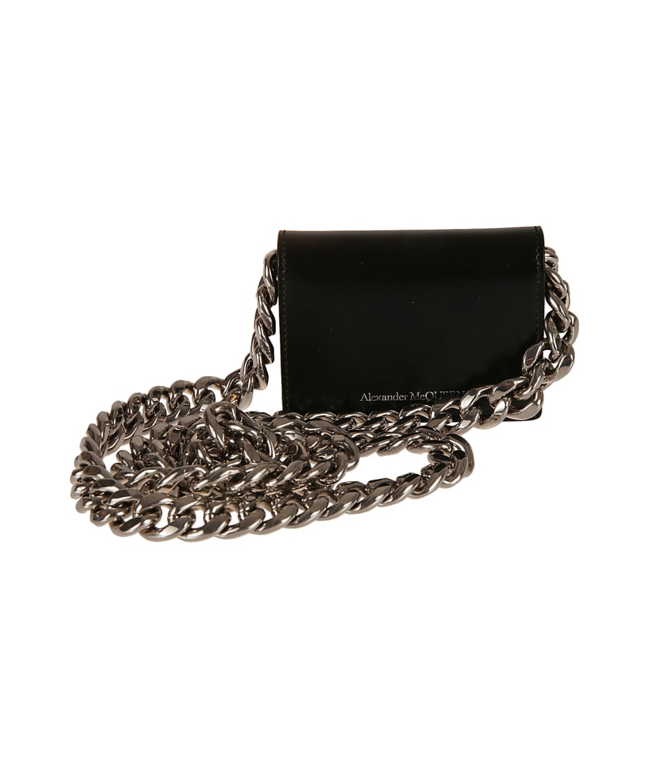 The four ring leather micro bag by Alexander McQueen