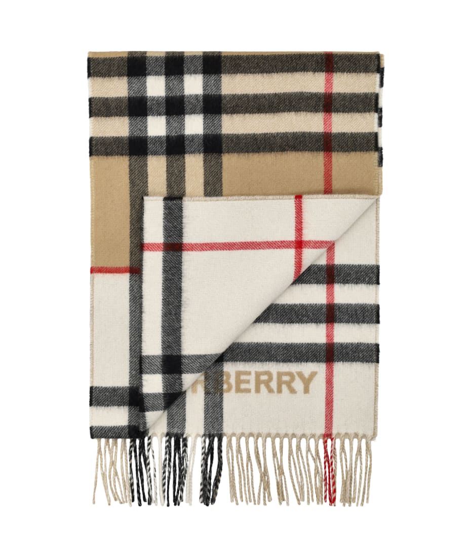 Burberry London Contrast Check Cashmere Scarf italist, ALWAYS