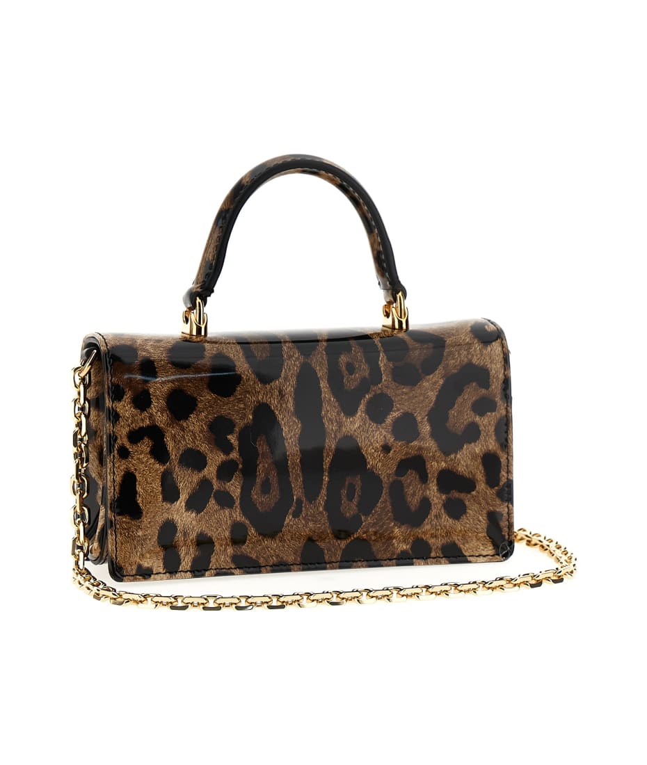 【送料&関税込】Dolce & Gabbana Animal Print Logo Plaque Dolce & Gabbana Logo Animal Print Tote | italist