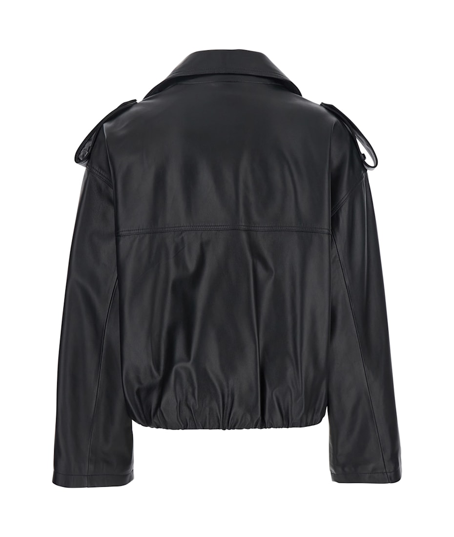 レザージャケット・コート ARMA RIMA DOUBLE-BREASTED LEATHER JACKET ARMA 'rima' Black Double Breasted Jacket In Leather Woman
