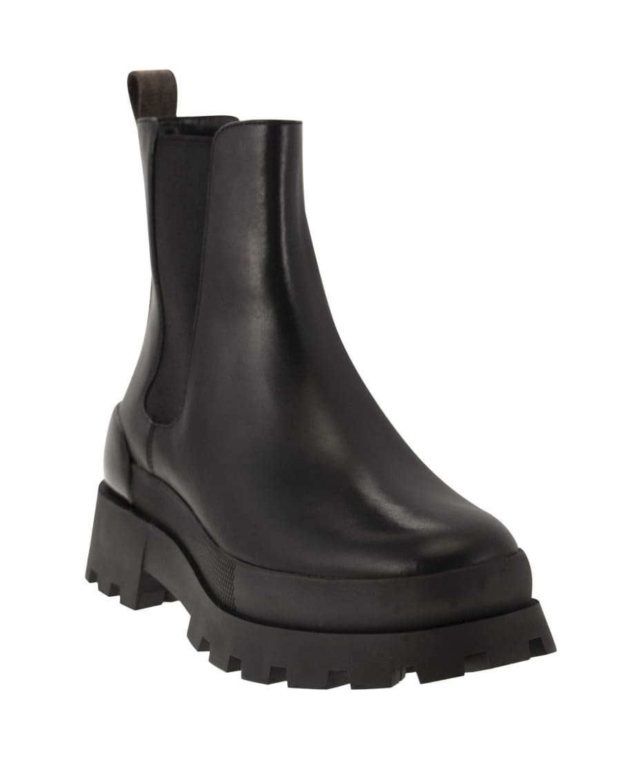 Michael Kors Rowan Leather Chelsea Boot With Logo italist