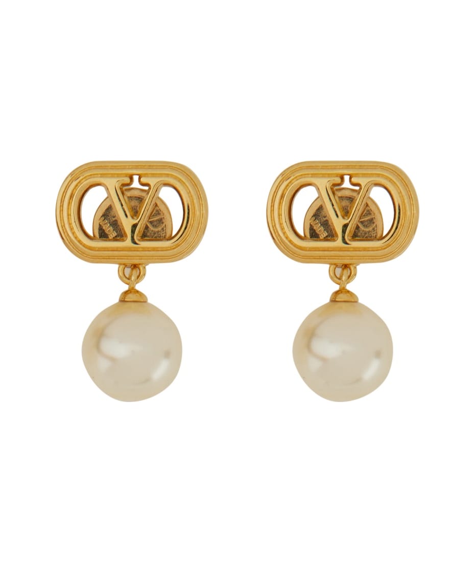 Valentino Garavani Metal And Swarovski® Pearl Ovalette