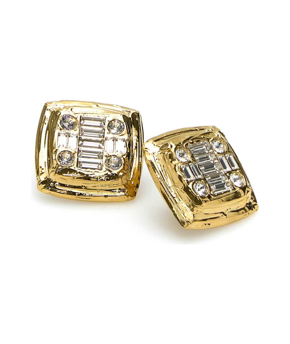 ピアス AMINA MUADDI Embellished l Jeanne Earrings Amina Muaddi Embellished Metal Jeanne Earrings | italist