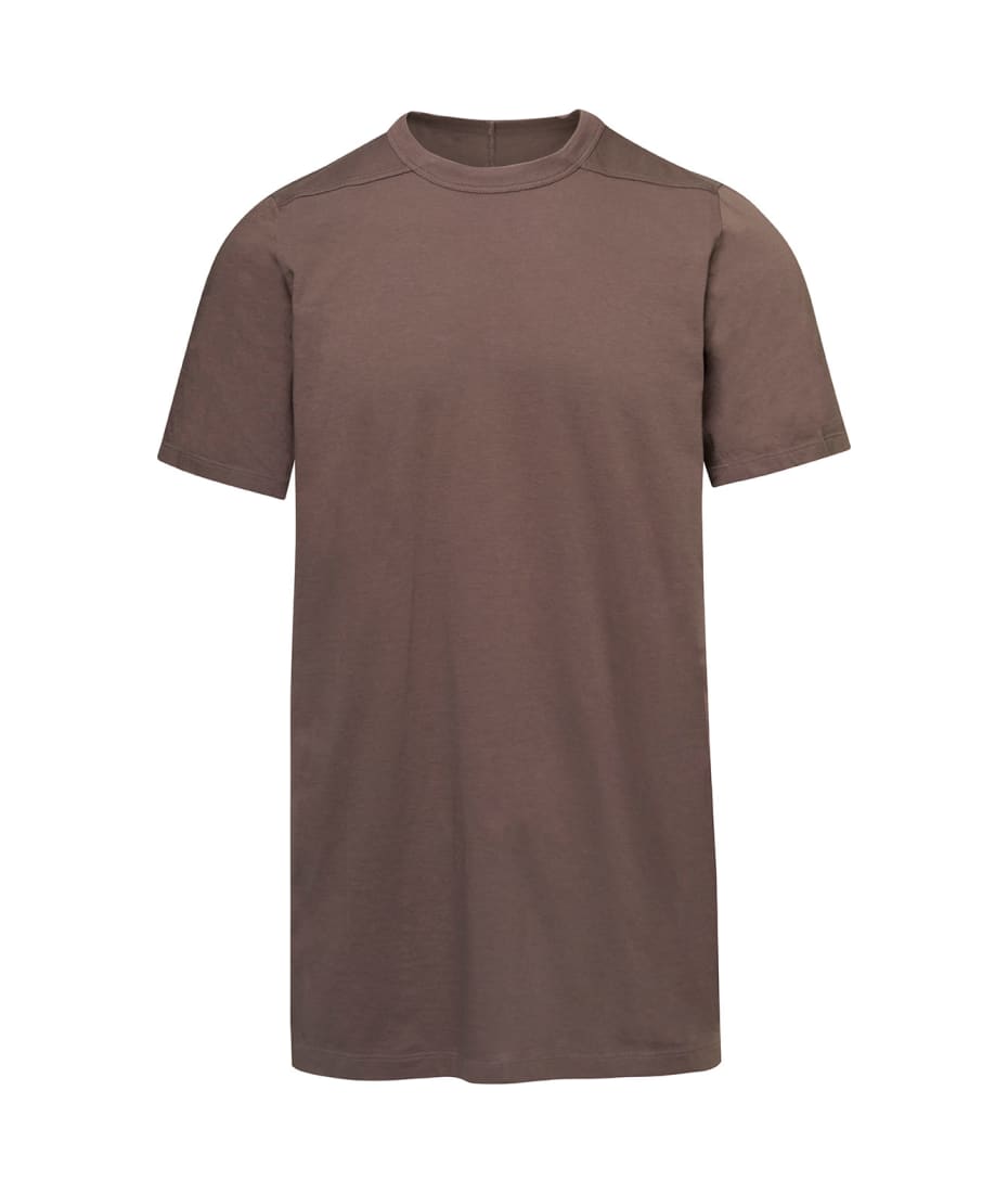 Rick Owens Beige Level T T-shirt With Vertical Seams On The Back